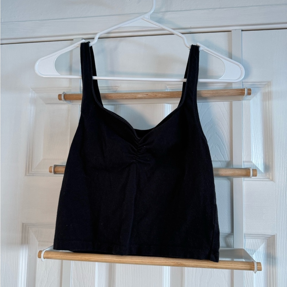 AE Cropped Cinch-Front Tank Top